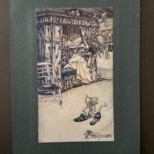 Arthur Rackham, Tipped Book Plate, Vintage Art Print